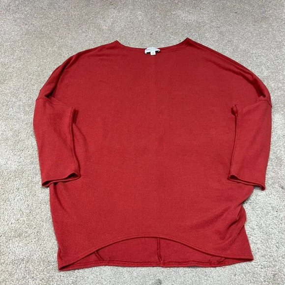 Jun Ivy Light Sweater Orange 3/4 Sleeve Women's Size XS Oversize - Picture 8 of 11